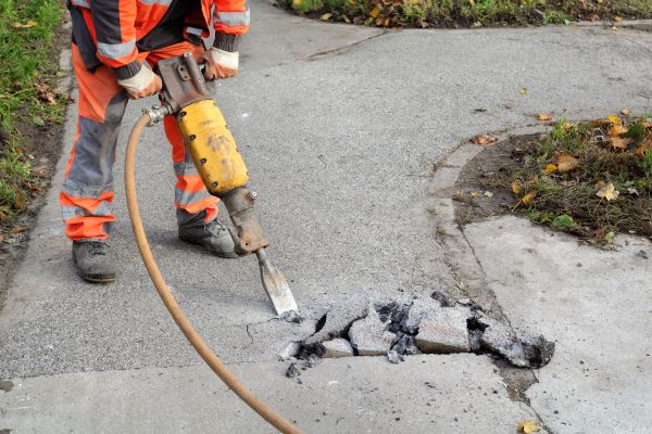 Concrete Sidewalk Removal in Red Oak