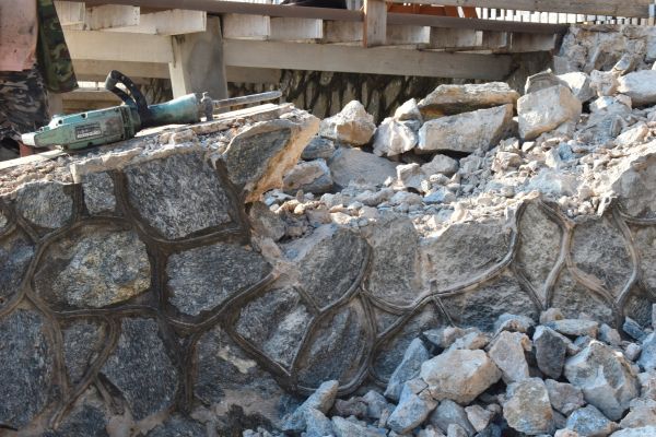 Retaining Wall Demolition in Red Oak